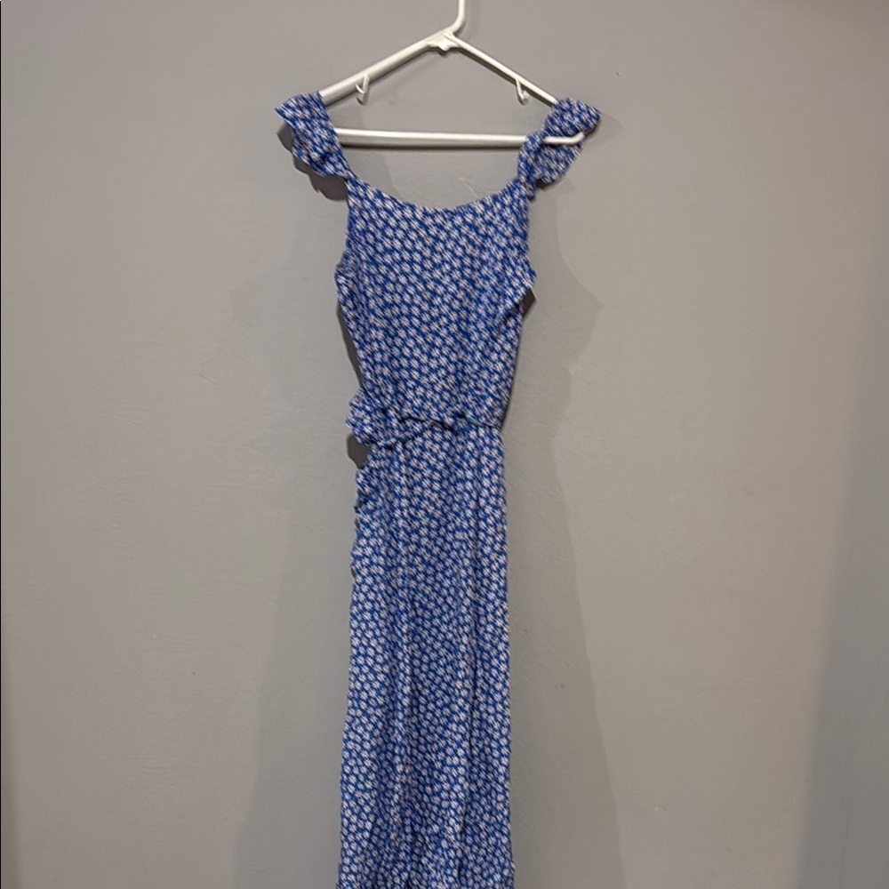 Madewell maxi Sz 2 Blue Floral mini daisy blue wrap Women's Dress - Picture 8 of 10